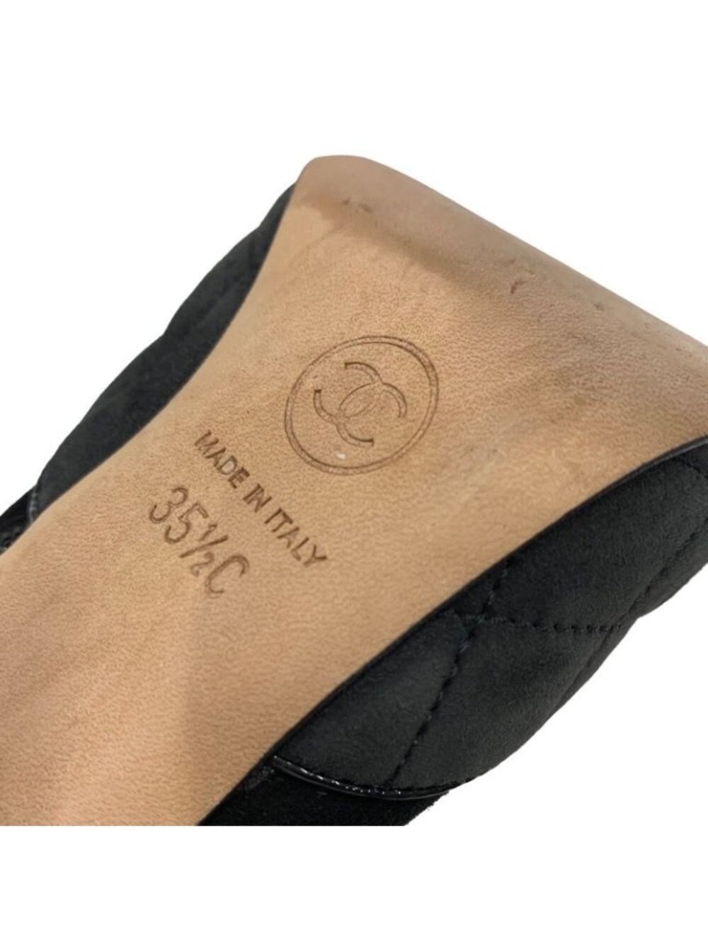 Chanel Boots Short Shoes Suede Black Gray Coco Mark Quilted - Picture 8 of 10